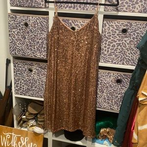 Gold sequin Giani Bini dress. Worn once.